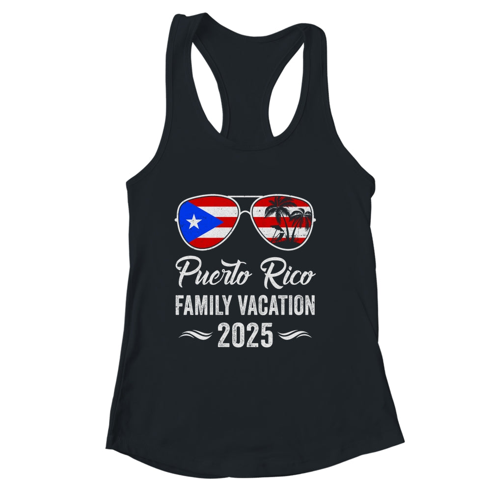Puerto Rico Family Vacation 2025 Beach Summer Trip Glasses Shirt & Tank Top | siriusteestore