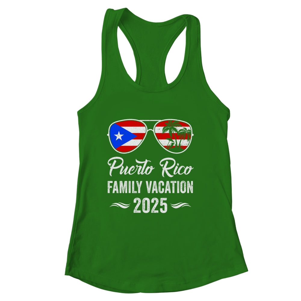 Puerto Rico Family Vacation 2025 Beach Summer Trip Glasses Shirt & Tank Top | siriusteestore