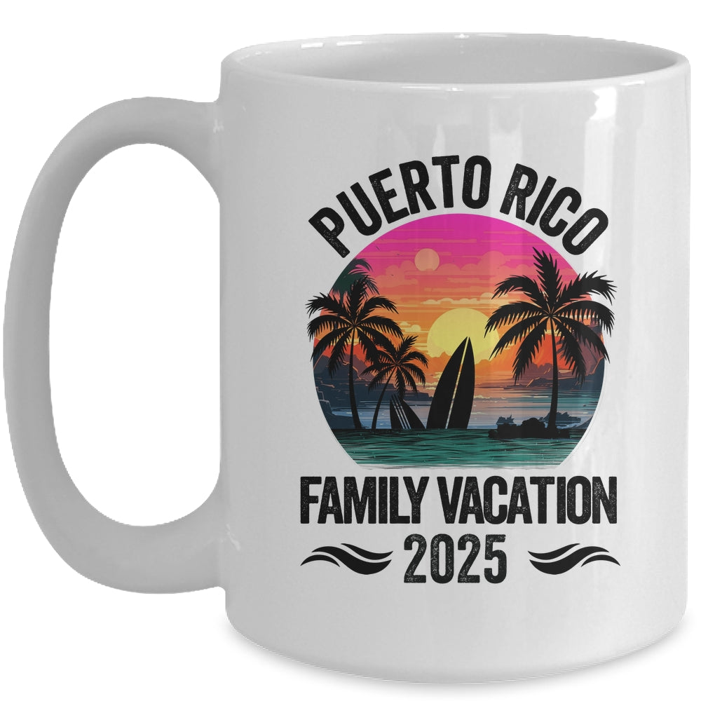 Puerto Rico Family Vacation 2025 Matching Outfits Beach Summer Mug | siriusteestore