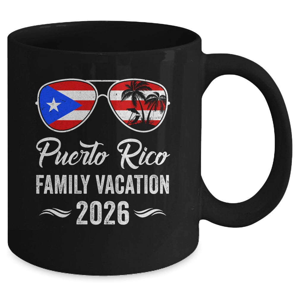 Puerto Rico Family Vacation 2026 Beach Summer Trip Glasses Mug | siriusteestore