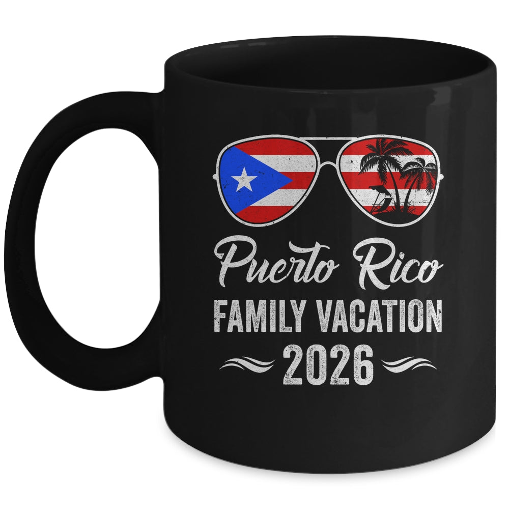 Puerto Rico Family Vacation 2026 Beach Summer Trip Glasses Mug | siriusteestore