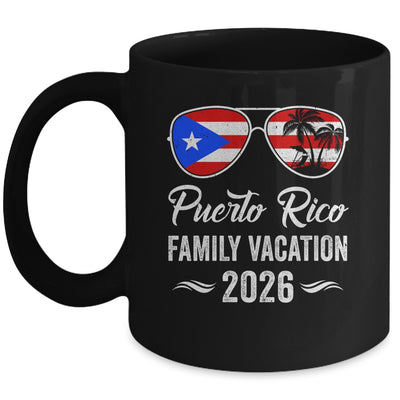 Puerto Rico Family Vacation 2026 Beach Summer Trip Glasses Mug | siriusteestore