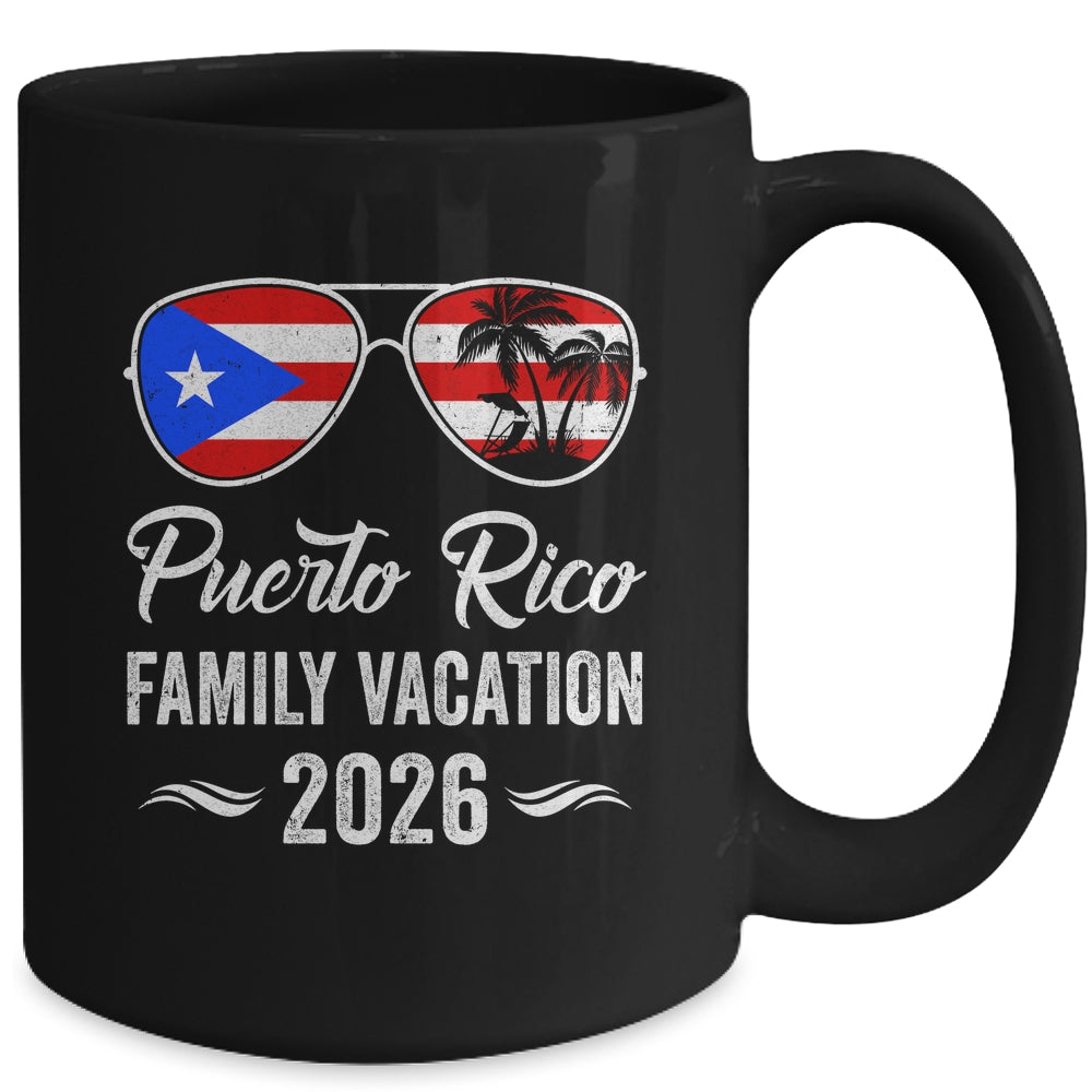 Puerto Rico Family Vacation 2026 Beach Summer Trip Glasses Mug | siriusteestore