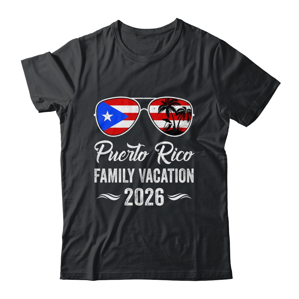 Puerto Rico Family Vacation 2026 Beach Summer Trip Glasses Shirt & Tank Top | siriusteestore