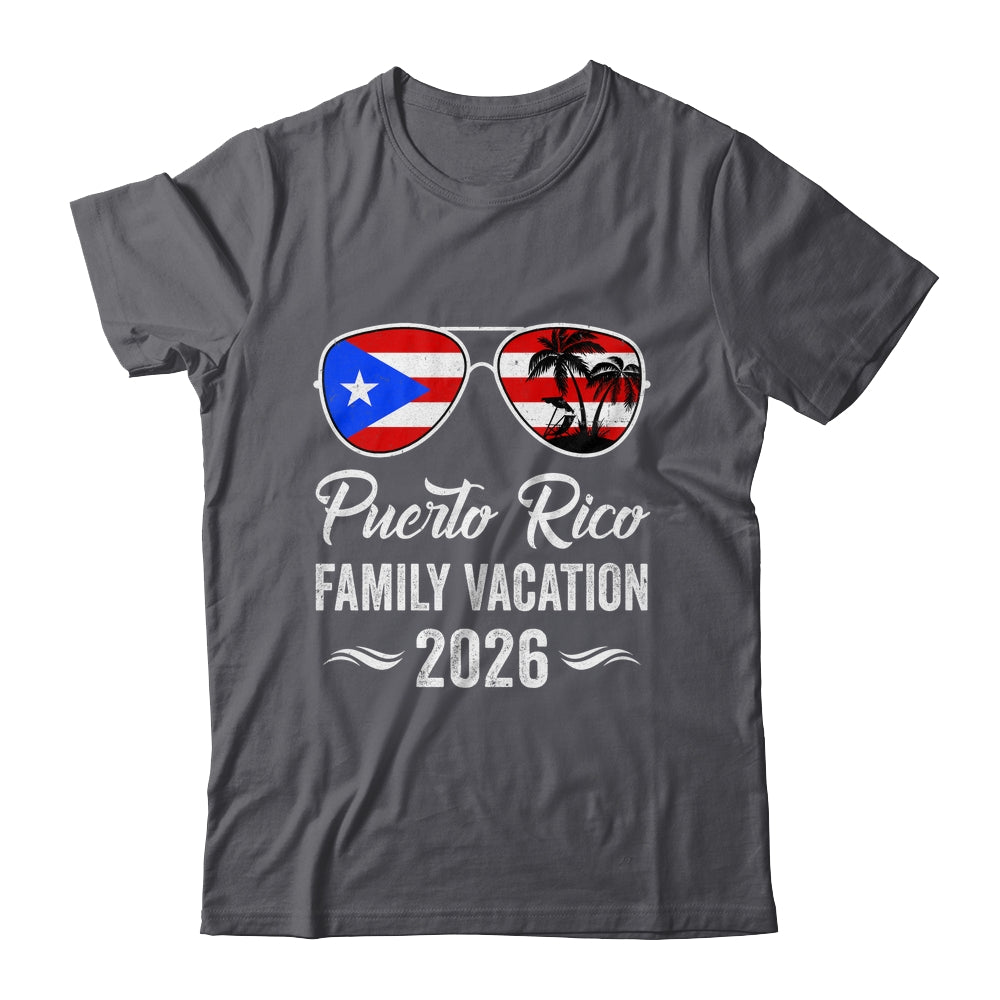 Puerto Rico Family Vacation 2026 Beach Summer Trip Glasses Shirt & Tank Top | siriusteestore