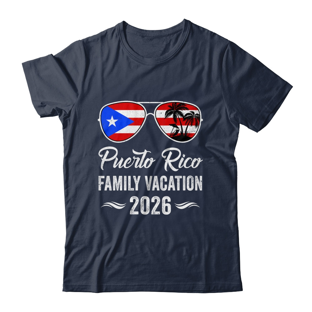 Puerto Rico Family Vacation 2026 Beach Summer Trip Glasses Shirt & Tank Top | siriusteestore