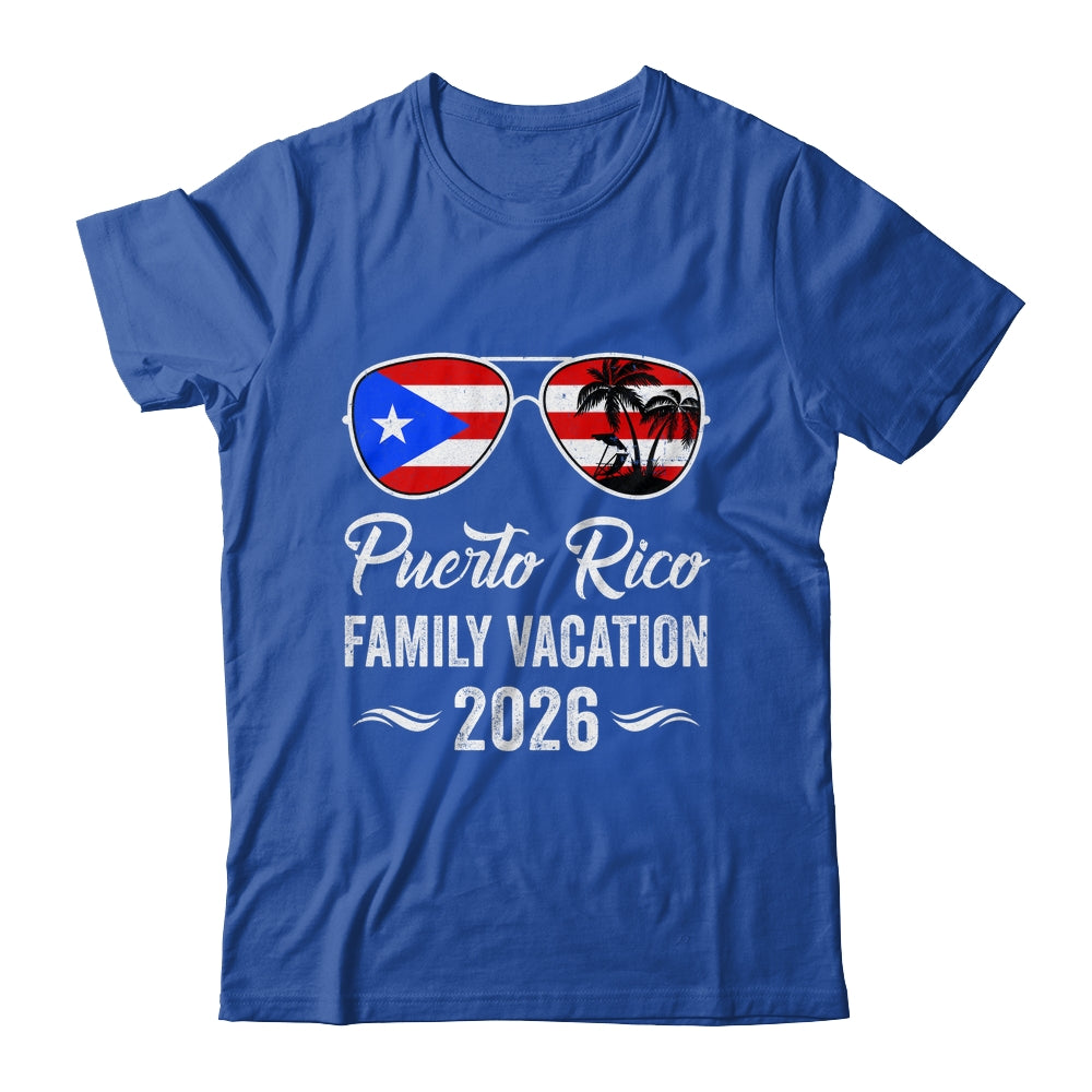 Puerto Rico Family Vacation 2026 Beach Summer Trip Glasses Shirt & Tank Top | siriusteestore