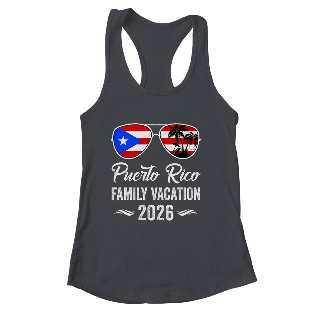 Puerto Rico Family Vacation 2026 Beach Summer Trip Glasses Shirt & Tank Top | siriusteestore