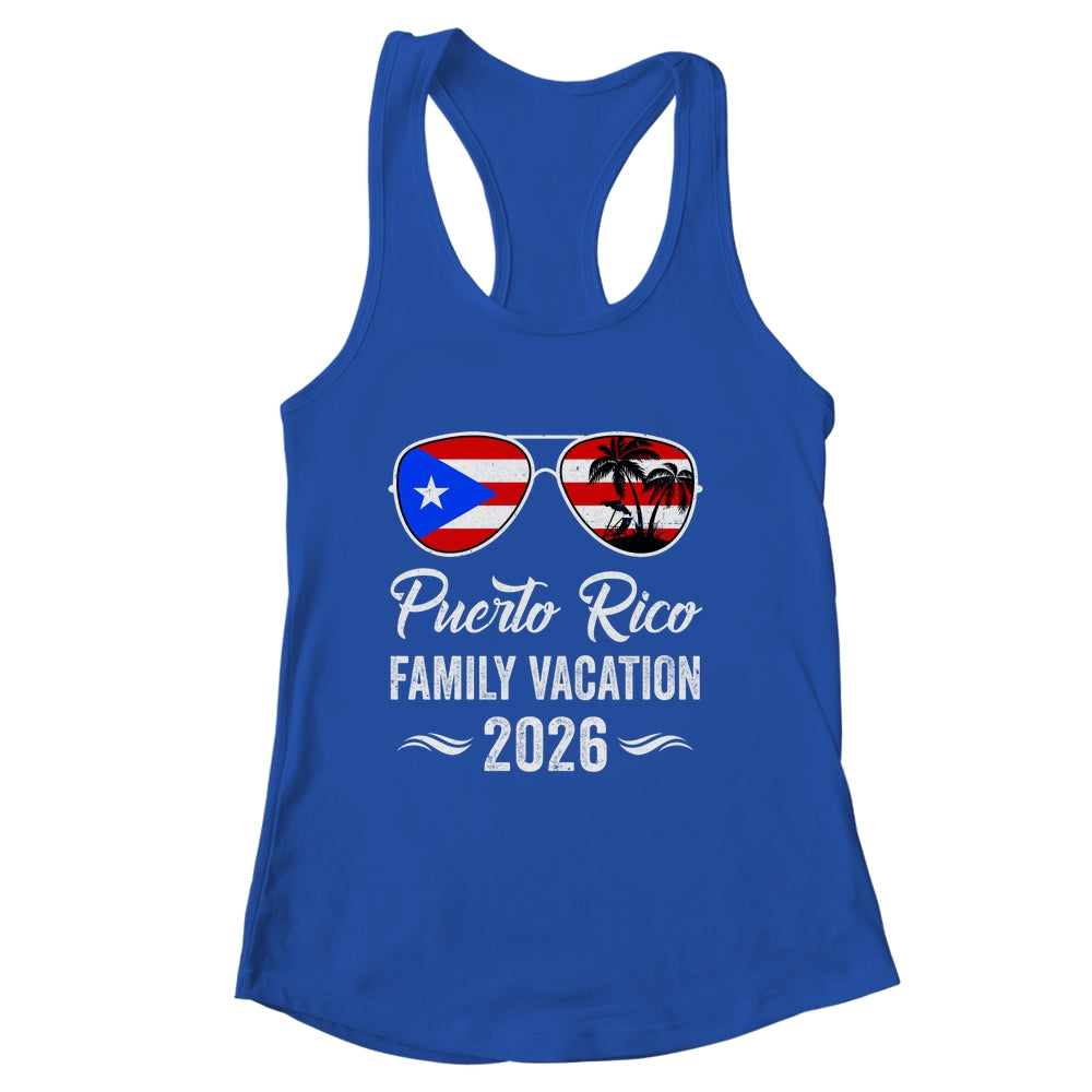 Puerto Rico Family Vacation 2026 Beach Summer Trip Glasses Shirt & Tank Top | siriusteestore
