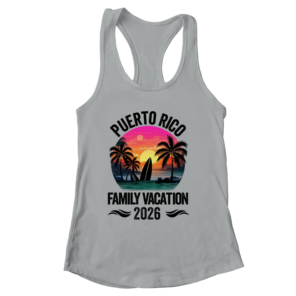 Puerto Rico Family Vacation 2026 Matching Outfits Beach Summer Shirt & Tank Top | siriusteestore