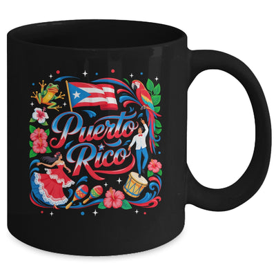 Puerto Rico Flag Floral Boricua Hispanic Heritage Men Women Mug | siriusteestore
