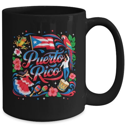 Puerto Rico Flag Floral Boricua Hispanic Heritage Men Women Mug | siriusteestore