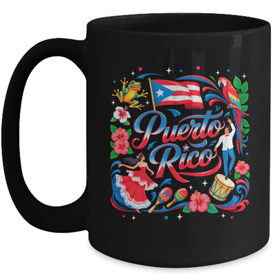 Puerto Rico Flag Floral Boricua Hispanic Heritage Men Women Mug | siriusteestore