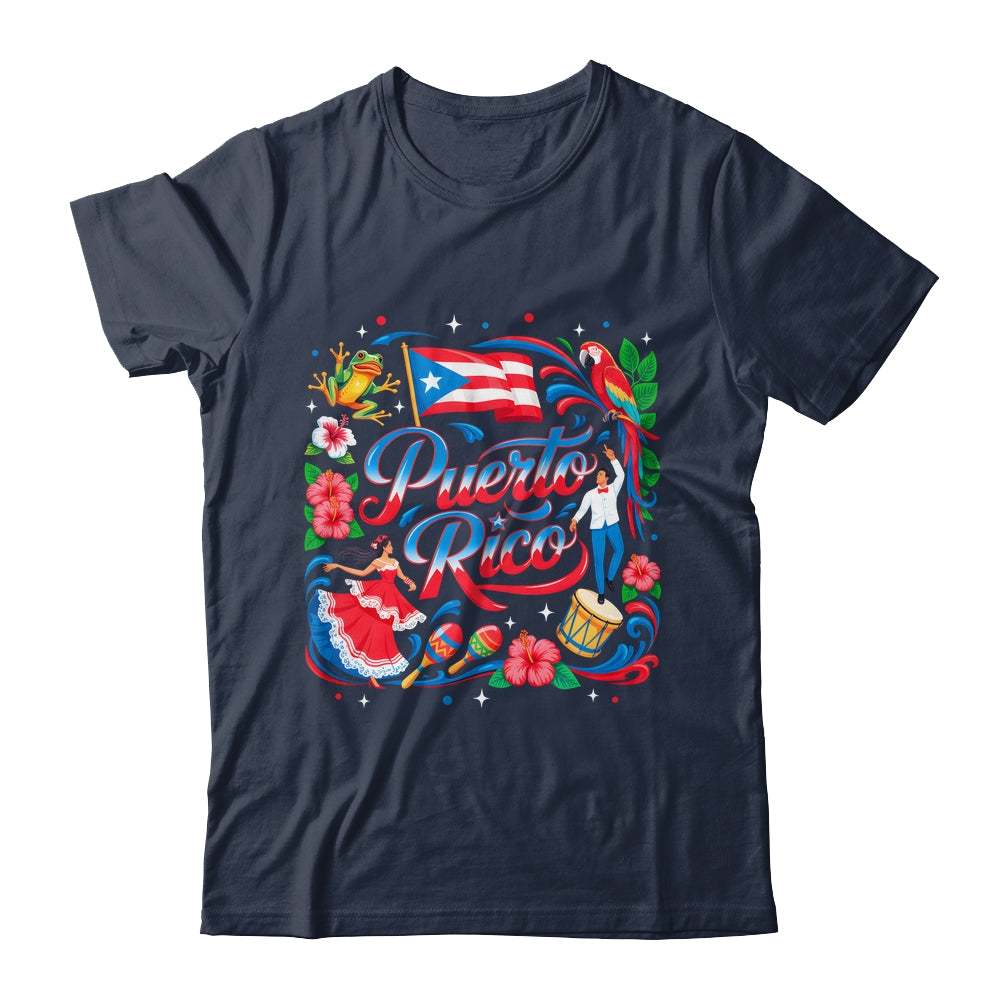 Puerto Rico Flag Floral Boricua Hispanic Heritage Men Women Shirt & Tank Top | siriusteestore