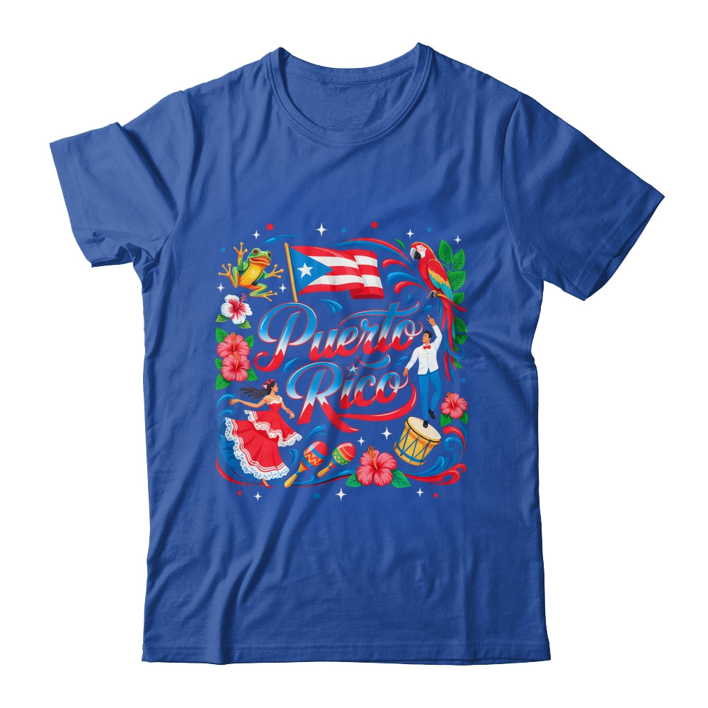 Puerto Rico Flag Floral Boricua Hispanic Heritage Men Women Shirt & Tank Top | siriusteestore