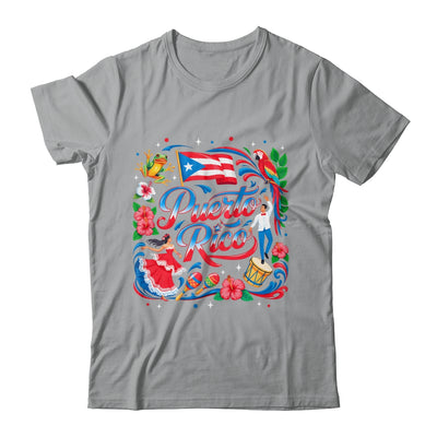 Puerto Rico Flag Floral Boricua Hispanic Heritage Men Women Shirt & Tank Top | siriusteestore