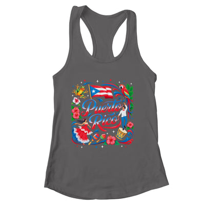 Puerto Rico Flag Floral Boricua Hispanic Heritage Men Women Shirt & Tank Top | siriusteestore