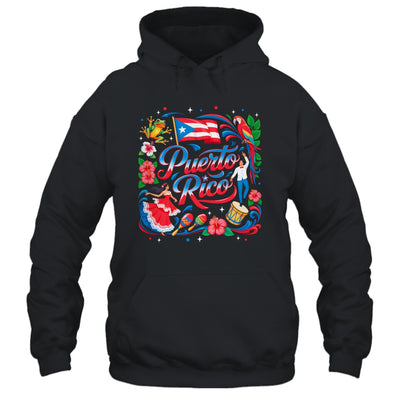 Puerto Rico Flag Floral Boricua Hispanic Heritage Men Women Shirt & Tank Top | siriusteestore