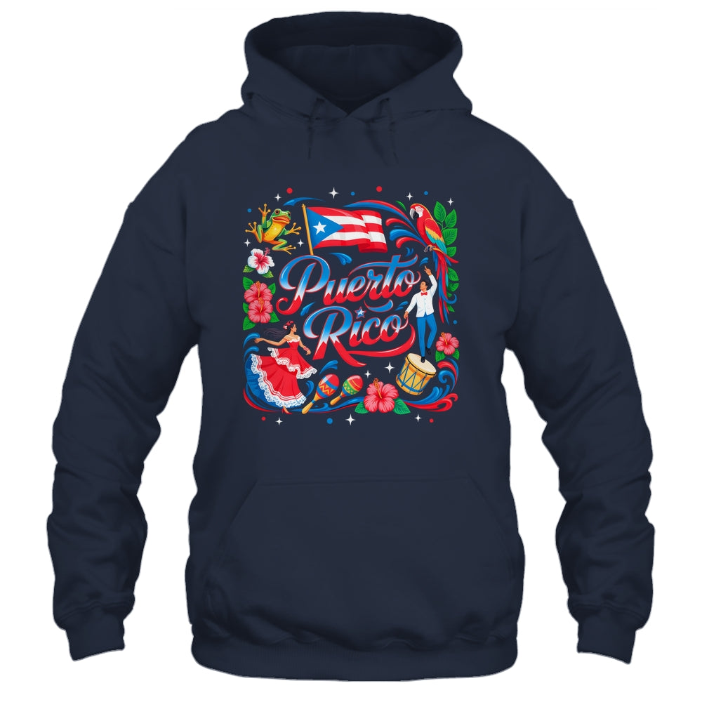 Puerto Rico Flag Floral Boricua Hispanic Heritage Men Women Shirt & Tank Top | siriusteestore