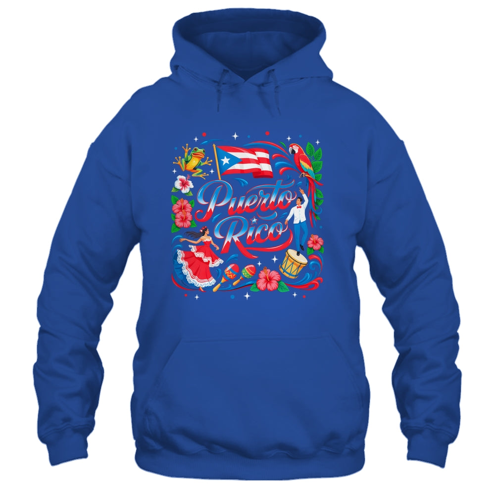 Puerto Rico Flag Floral Boricua Hispanic Heritage Men Women Shirt & Tank Top | siriusteestore
