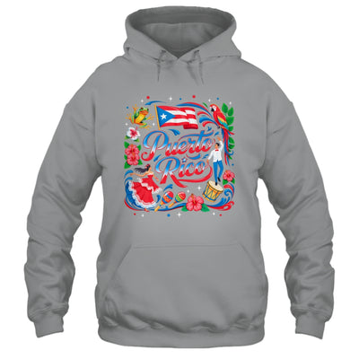 Puerto Rico Flag Floral Boricua Hispanic Heritage Men Women Shirt & Tank Top | siriusteestore