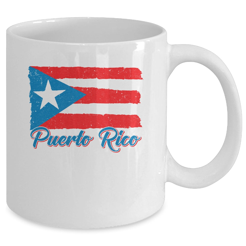 Puerto Rico Flag Hispanic Heritage Month Boricua Rican Retro Mug | siriusteestore