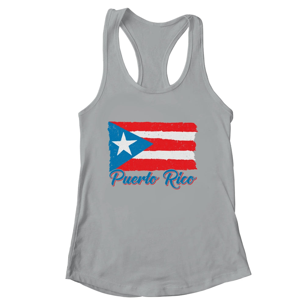 Puerto Rico Flag Hispanic Heritage Month Boricua Rican Retro Shirt & Tank Top | siriusteestore