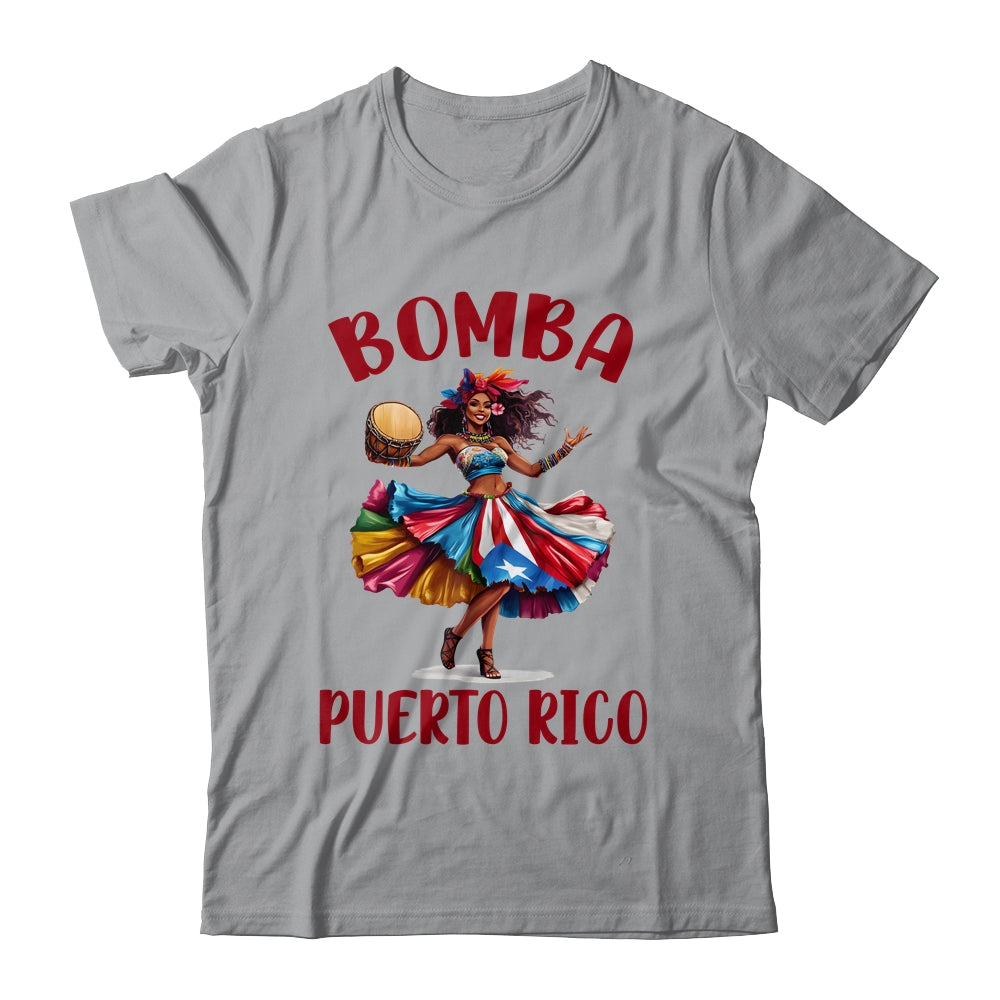 Puerto Rico Flag Hispanic Heritage Month Women Bomba Dancer Shirt & Tank Top | siriusteestore