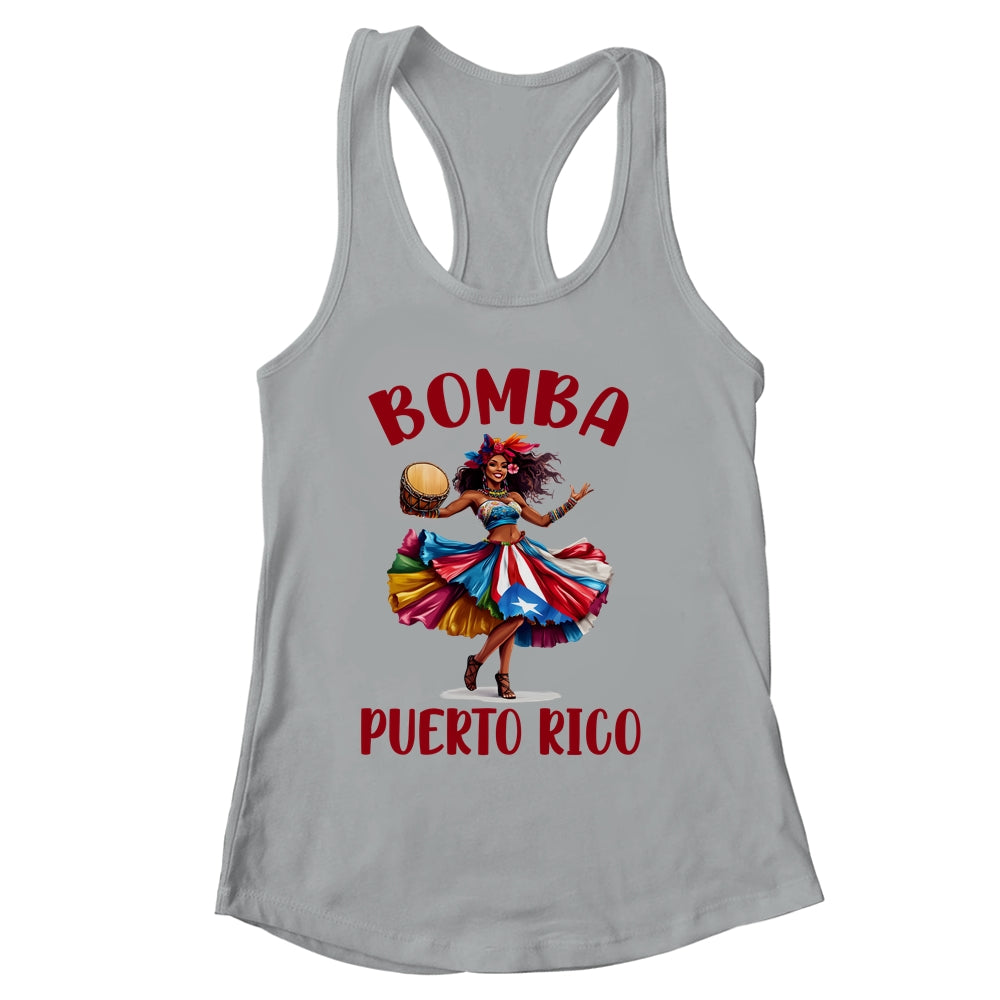 Puerto Rico Flag Hispanic Heritage Month Women Bomba Dancer Shirt & Tank Top | siriusteestore
