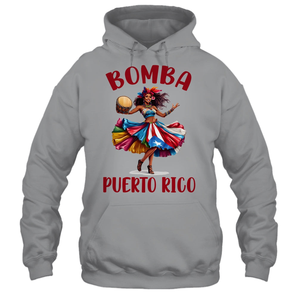 Puerto Rico Flag Hispanic Heritage Month Women Bomba Dancer Shirt & Tank Top | siriusteestore