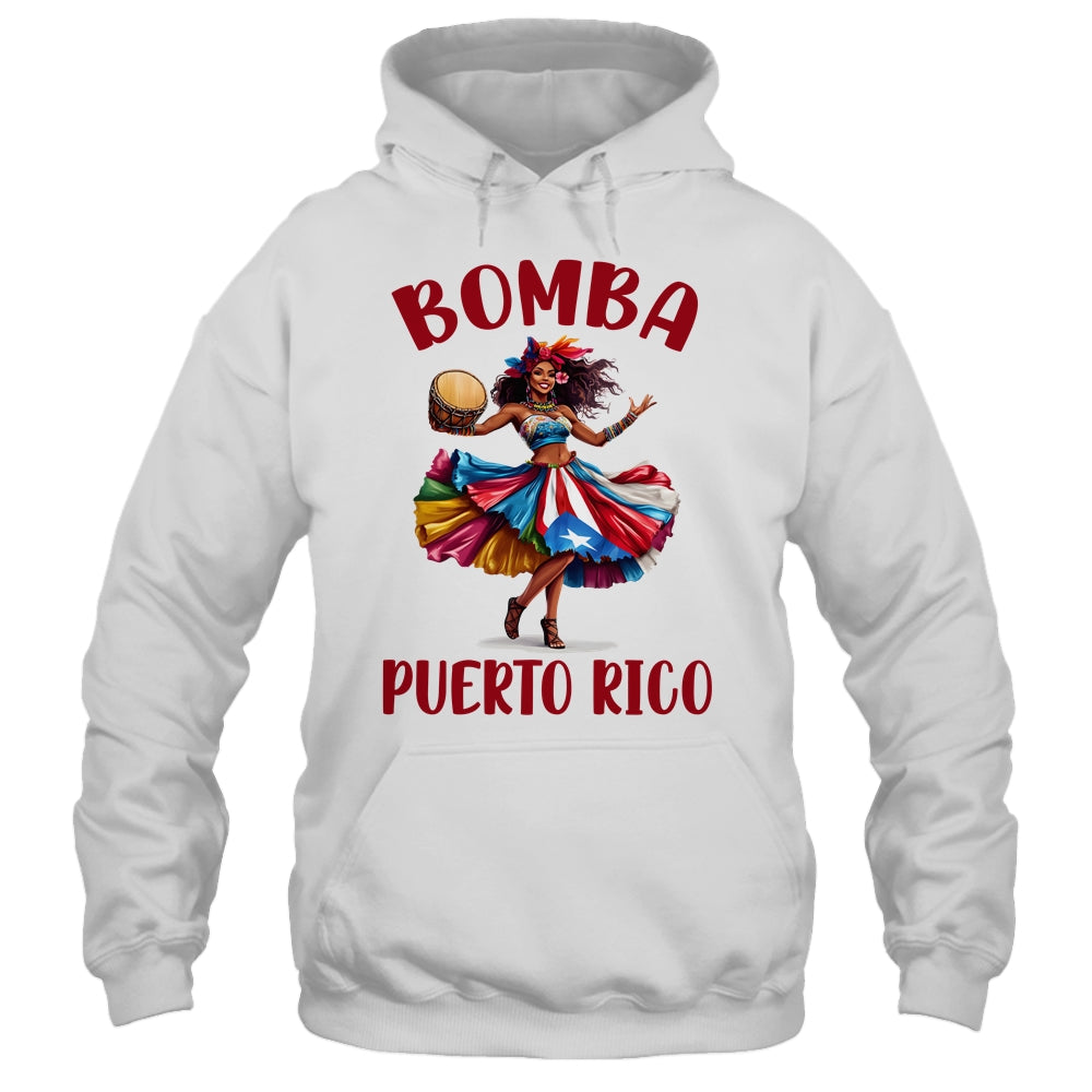 Puerto Rico Flag Hispanic Heritage Month Women Bomba Dancer Shirt & Tank Top | siriusteestore