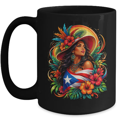 Puerto Rico Flag Pride Girl Women Heritage Cultural Tropical Mug | siriusteestore