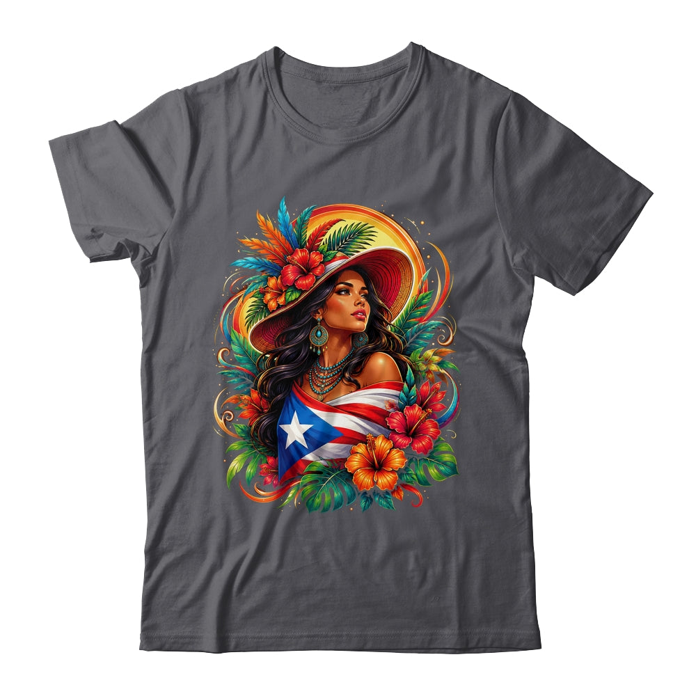 Puerto Rico Flag Pride Girl Women Heritage Cultural Tropical Shirt & Tank Top | siriusteestore