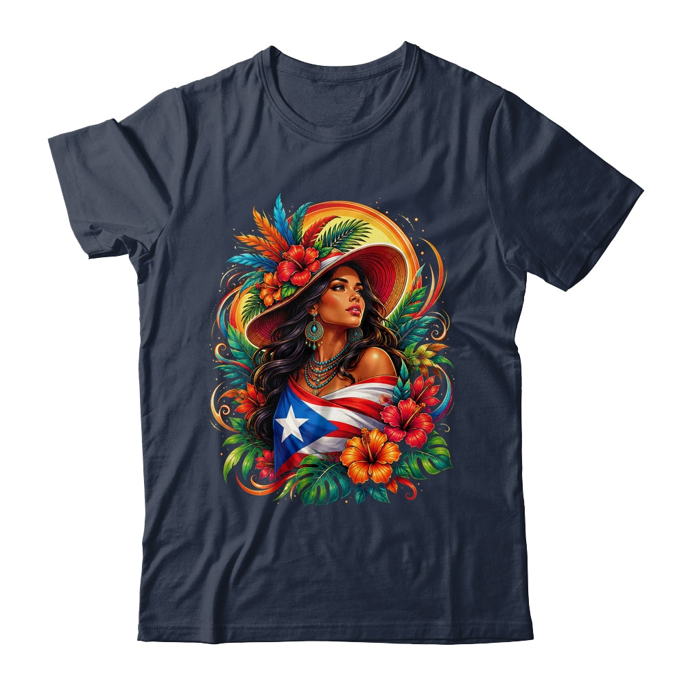Puerto Rico Flag Pride Girl Women Heritage Cultural Tropical Shirt & Tank Top | siriusteestore