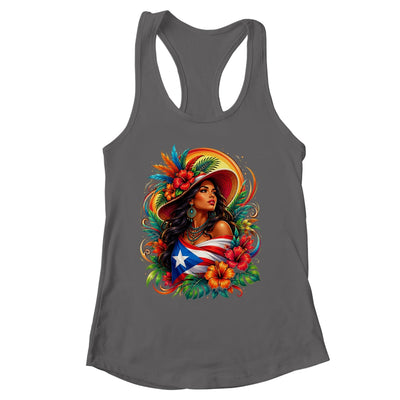 Puerto Rico Flag Pride Girl Women Heritage Cultural Tropical Shirt & Tank Top | siriusteestore