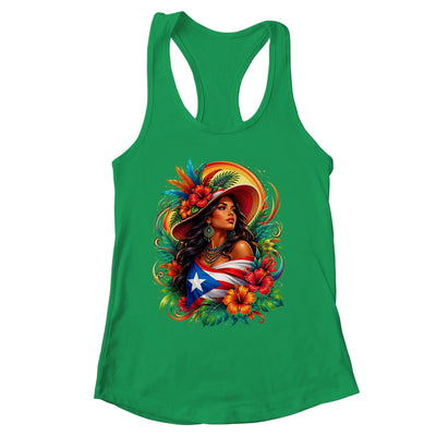 Puerto Rico Flag Pride Girl Women Heritage Cultural Tropical Shirt & Tank Top | siriusteestore