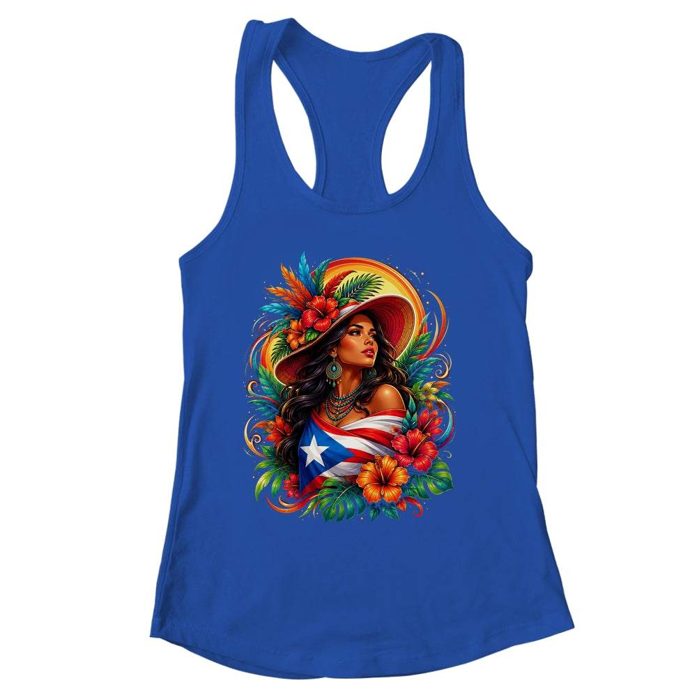 Puerto Rico Flag Pride Girl Women Heritage Cultural Tropical Shirt & Tank Top | siriusteestore