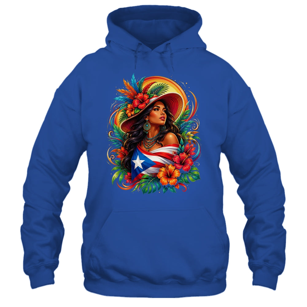 Puerto Rico Flag Pride Girl Women Heritage Cultural Tropical Shirt & Tank Top | siriusteestore