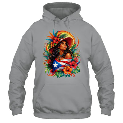 Puerto Rico Flag Pride Girl Women Heritage Cultural Tropical Shirt & Tank Top | siriusteestore