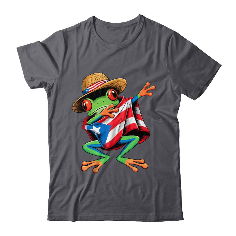 Puerto Rico Frog Coqui Dabbing Poncho Puerto Rican Flag Shirt & Tank Top | siriusteestore