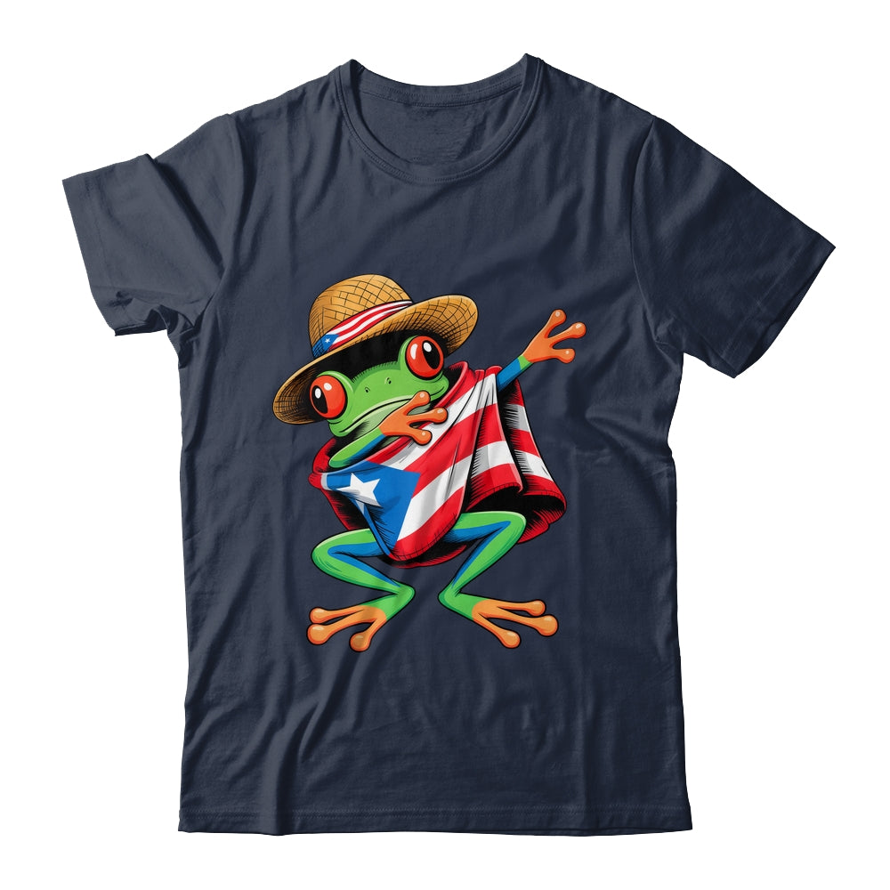 Puerto Rico Frog Coqui Dabbing Poncho Puerto Rican Flag Shirt & Tank Top | siriusteestore