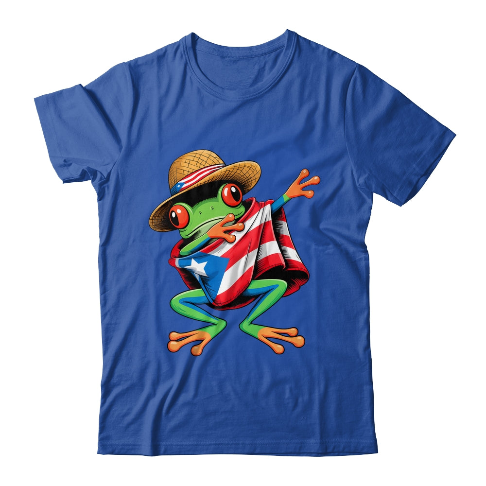 Puerto Rico Frog Coqui Dabbing Poncho Puerto Rican Flag Shirt & Tank Top | siriusteestore