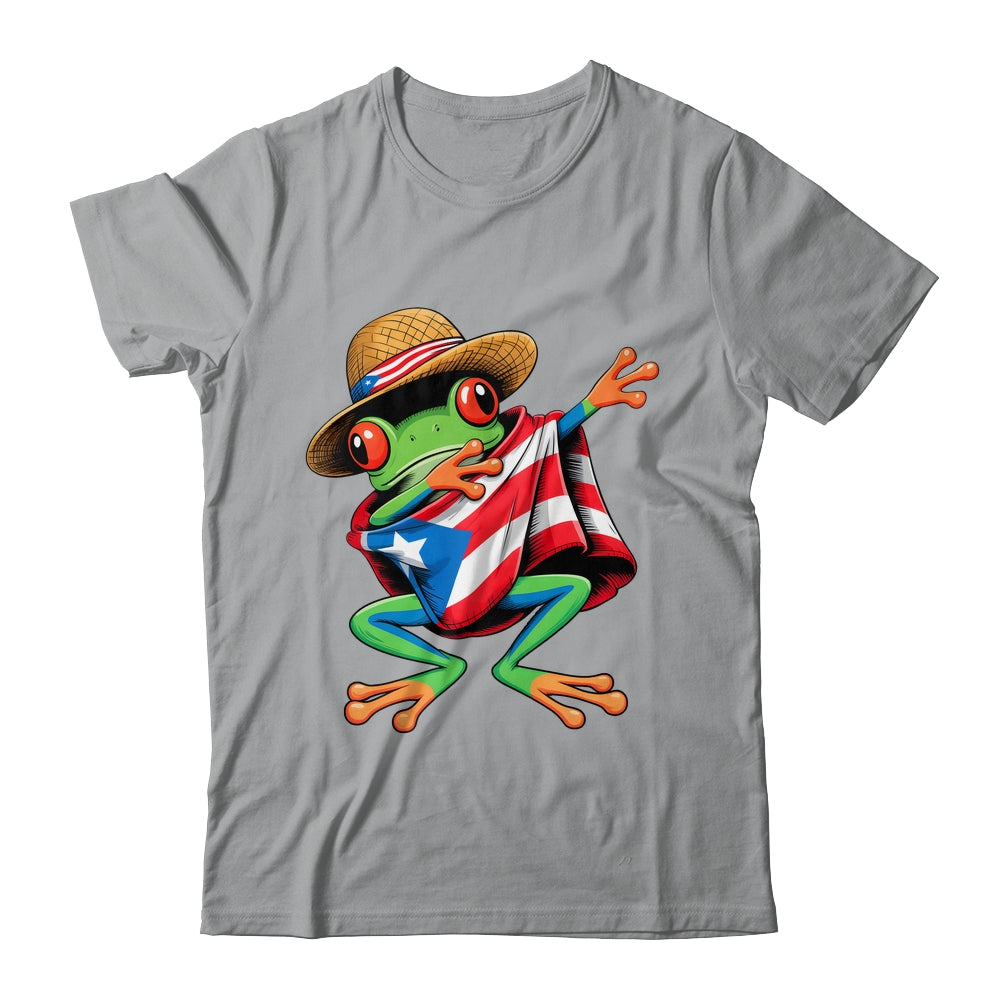 Puerto Rico Frog Coqui Dabbing Poncho Puerto Rican Flag Shirt & Tank Top | siriusteestore