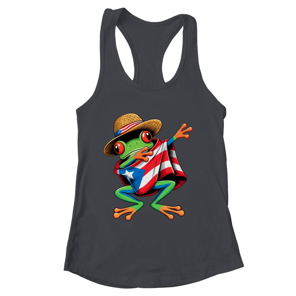 Puerto Rico Frog Coqui Dabbing Poncho Puerto Rican Flag Shirt & Tank Top | siriusteestore