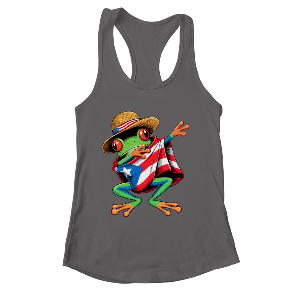 Puerto Rico Frog Coqui Dabbing Poncho Puerto Rican Flag Shirt & Tank Top | siriusteestore