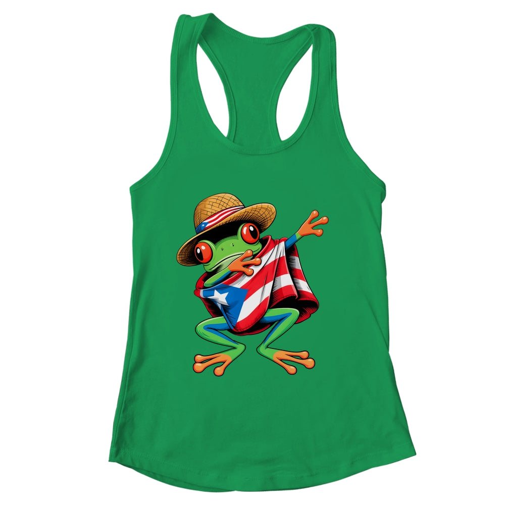 Puerto Rico Frog Coqui Dabbing Poncho Puerto Rican Flag Shirt & Tank Top | siriusteestore