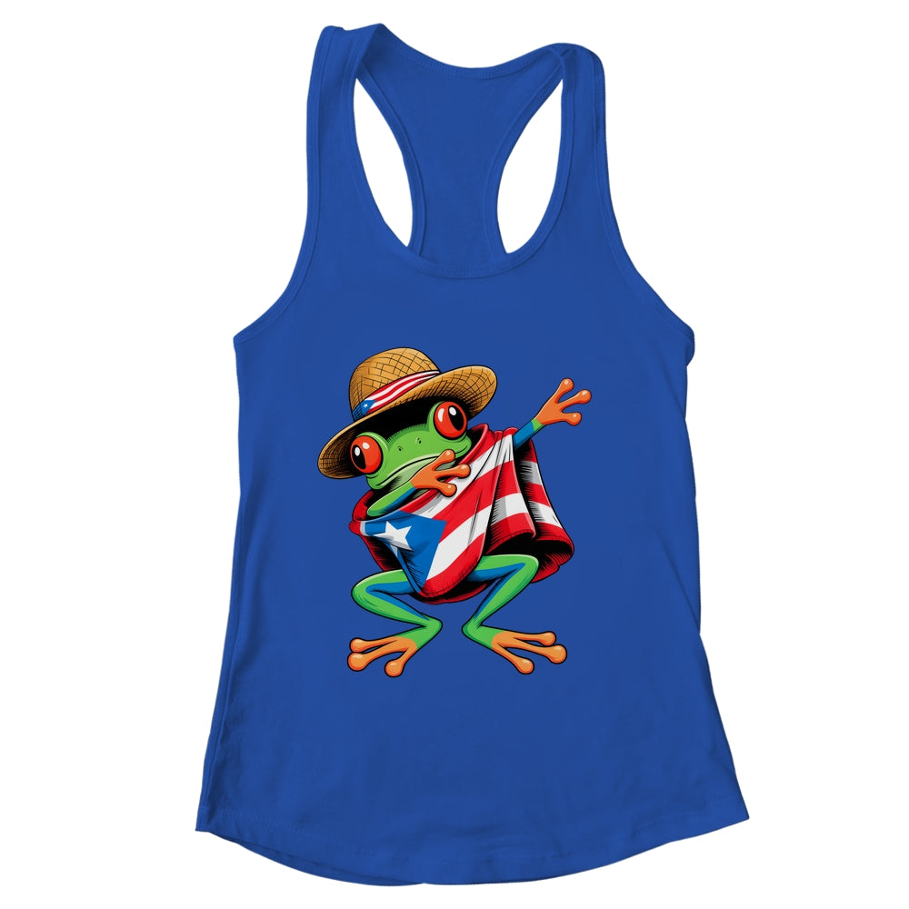 Puerto Rico Frog Coqui Dabbing Poncho Puerto Rican Flag Shirt & Tank Top | siriusteestore