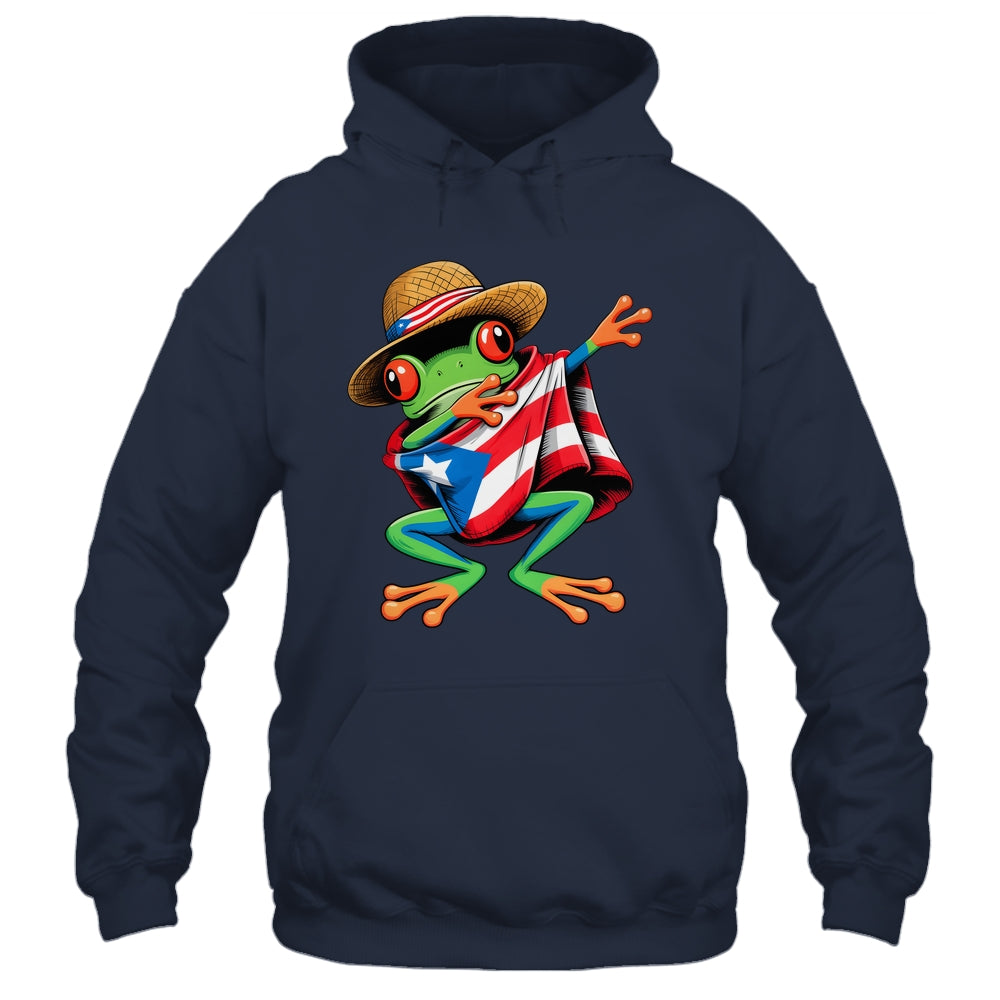 Puerto Rico Frog Coqui Dabbing Poncho Puerto Rican Flag Shirt & Tank Top | siriusteestore
