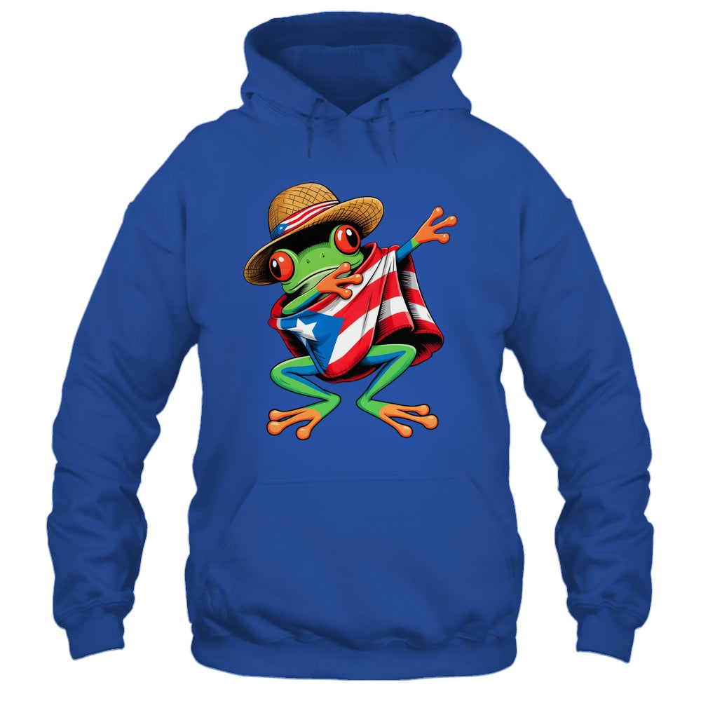 Puerto Rico Frog Coqui Dabbing Poncho Puerto Rican Flag Shirt & Tank Top | siriusteestore