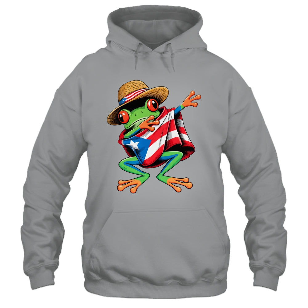 Puerto Rico Frog Coqui Dabbing Poncho Puerto Rican Flag Shirt & Tank Top | siriusteestore